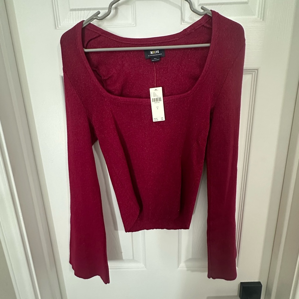 Anthropologie Deep Red Women's Blouse